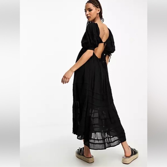 Free People Black Midi Dress - Picture 2 of 11
